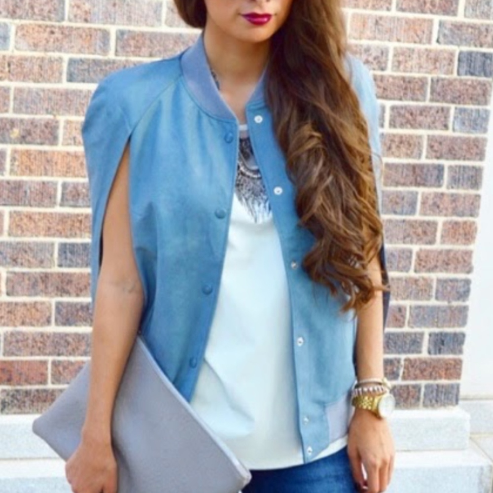 Re:Named Faux Leather Cape